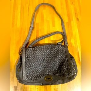 Cuir Rose Italian Leather Woven Crossbody SOFT!!